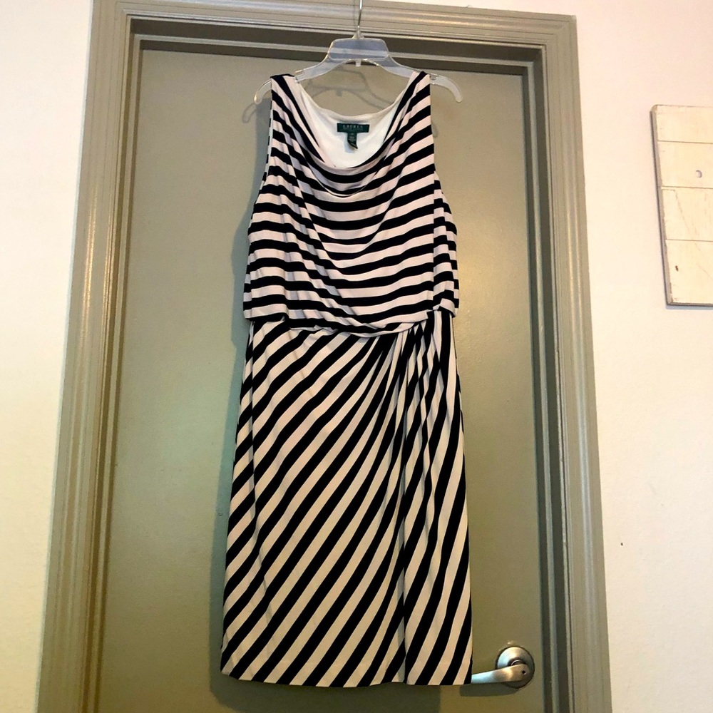 Ralph Lauren Black and White Striped dress